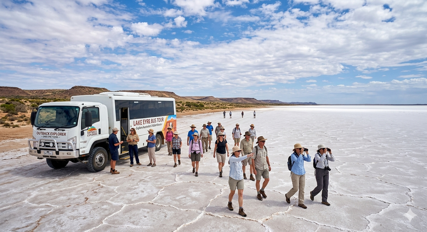Explore Australia's Hidden Wonder with a Lake Eyre Bus Tour